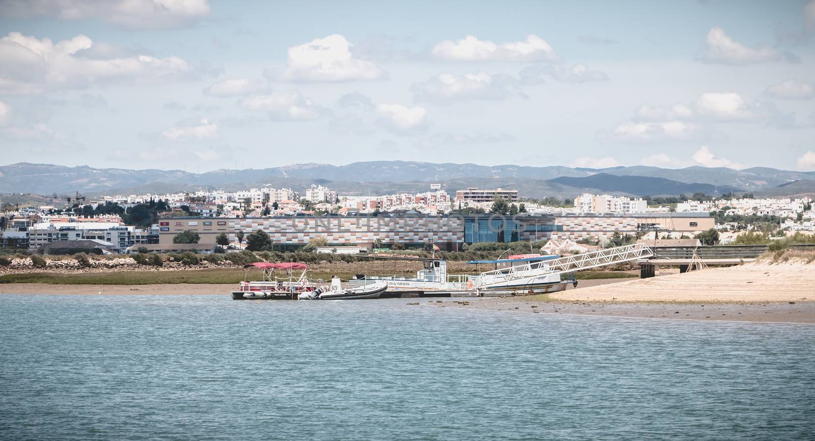 View of the lagoons of the Ria Formosa Natural Park near the por by AtlanticEUROSTOXX