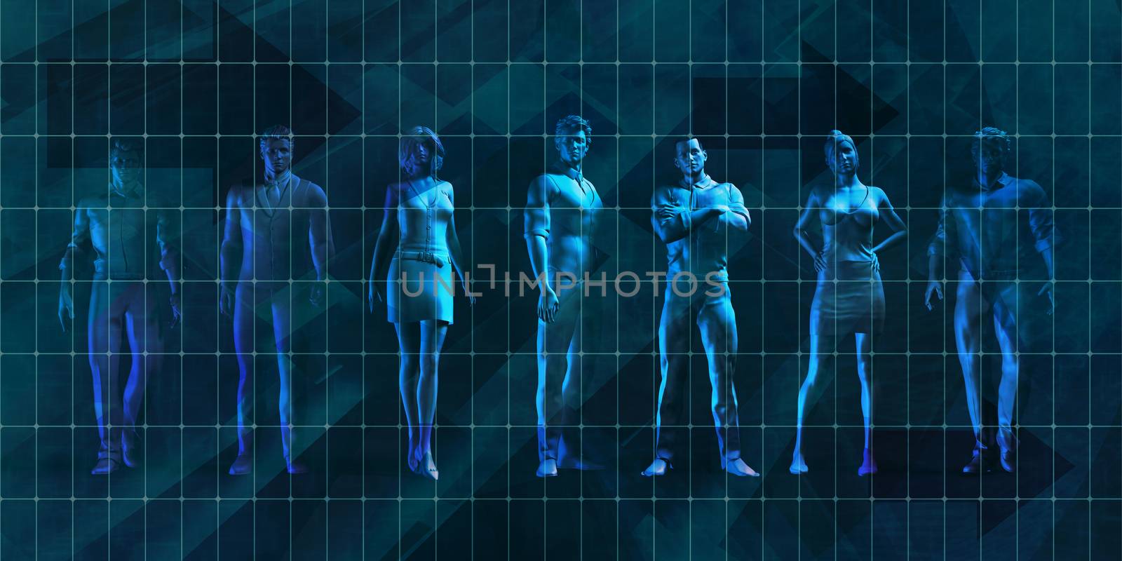 Empowered Business People Standing as a Success Concept