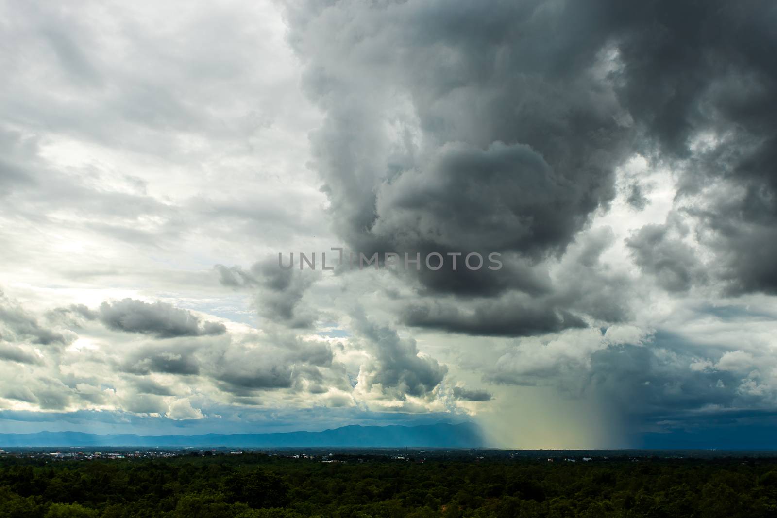 thunder storm sky Rain clouds by freedomnaruk