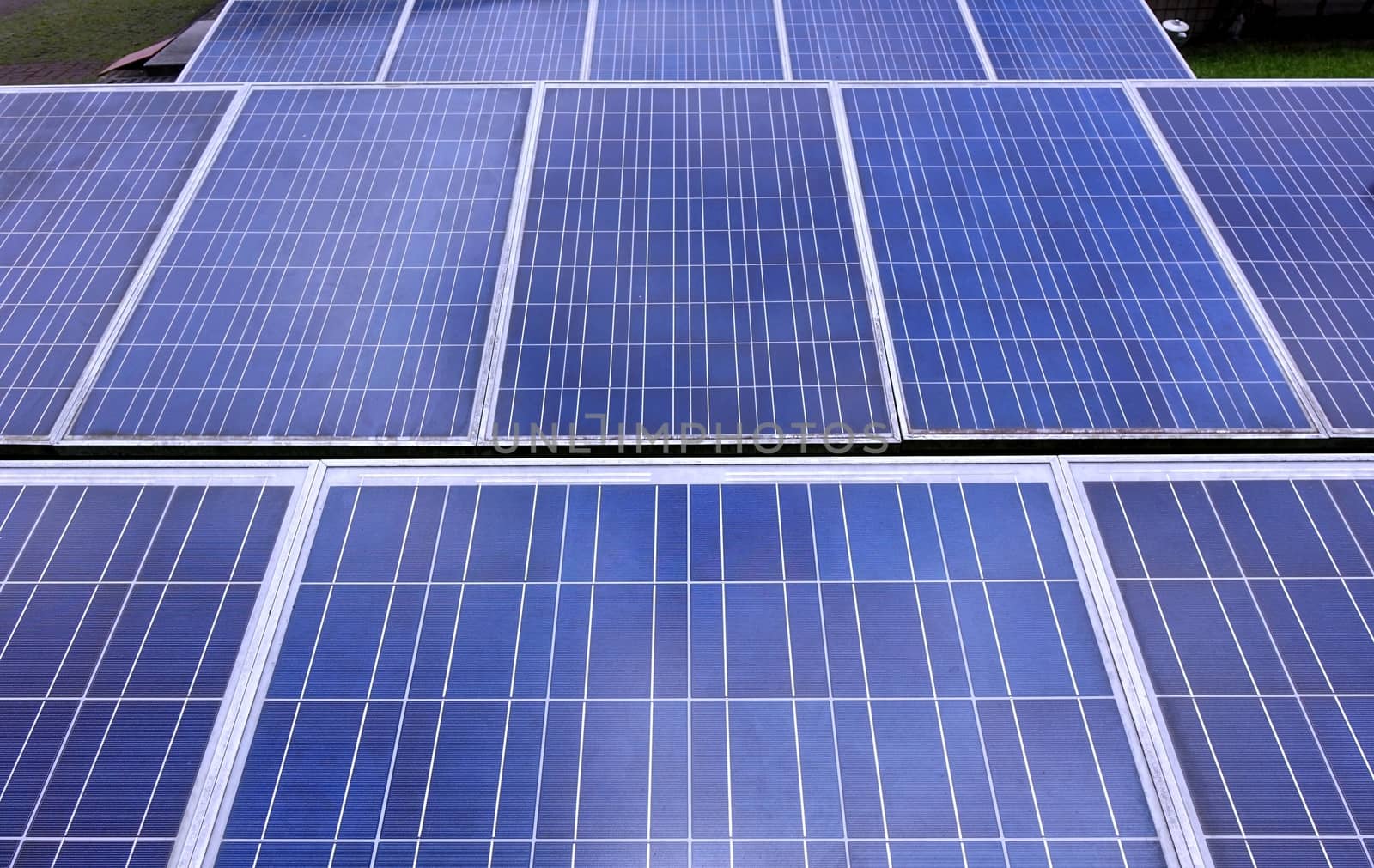 A large solar panel installation to create renewable energy