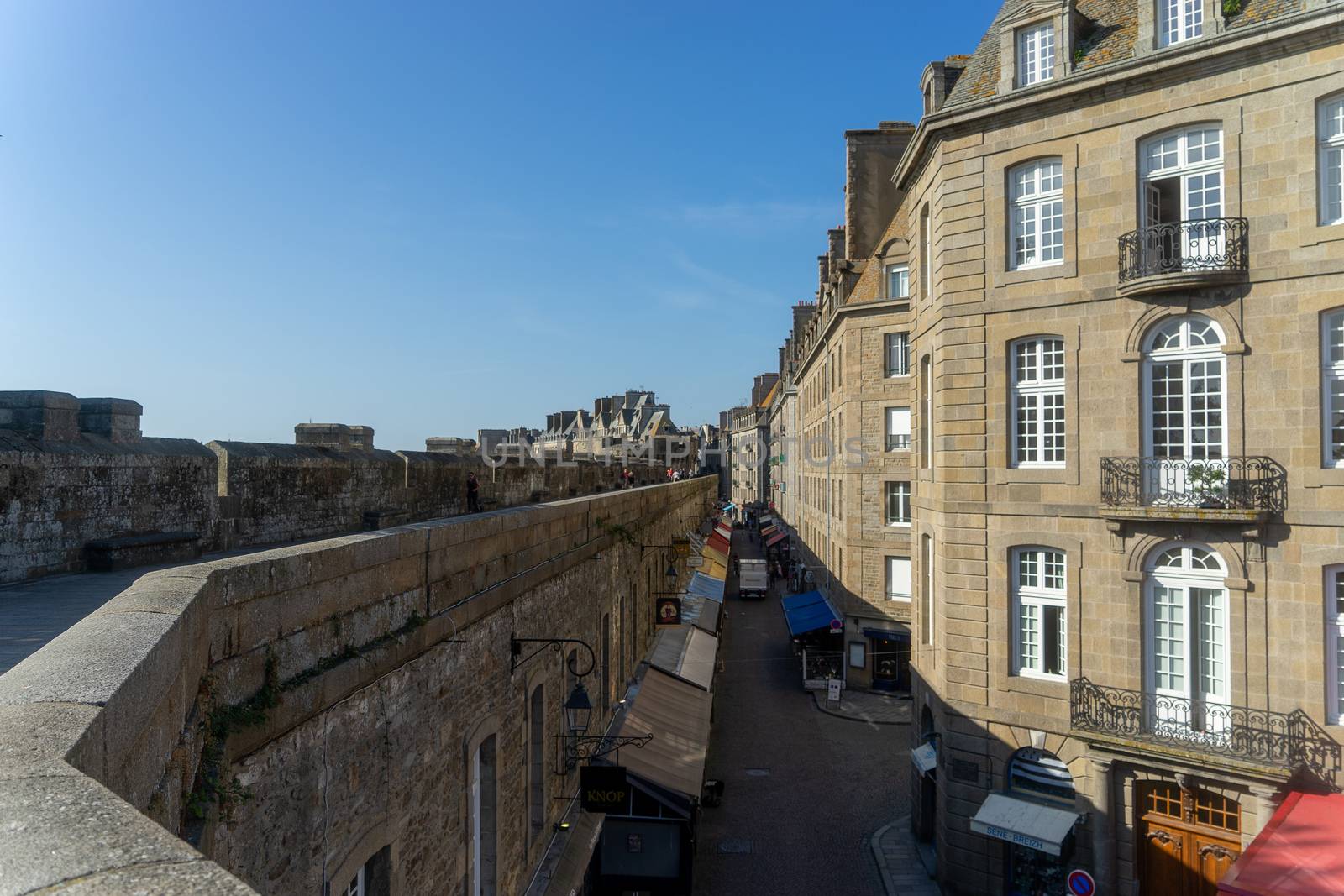 Travel in San Malo architecture streets and castle tourism