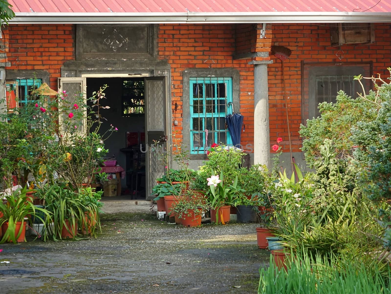 Old rural residence in a village in Taiwan