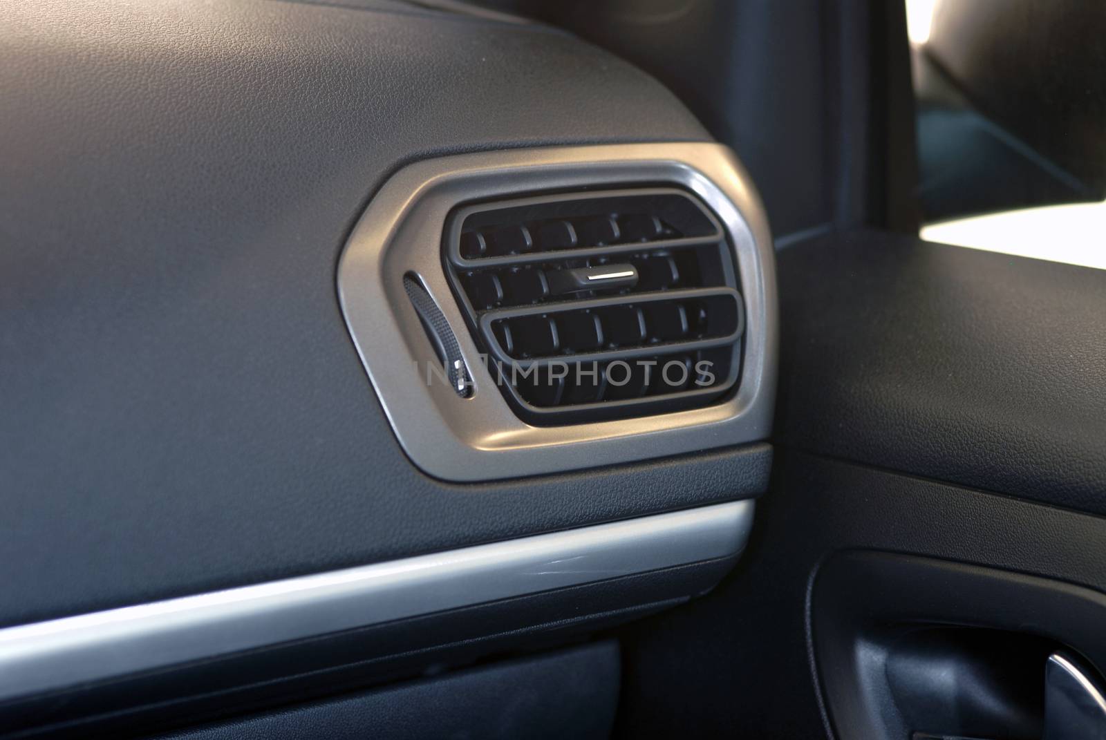 Car cockpit detail, Car air condition system fan close up