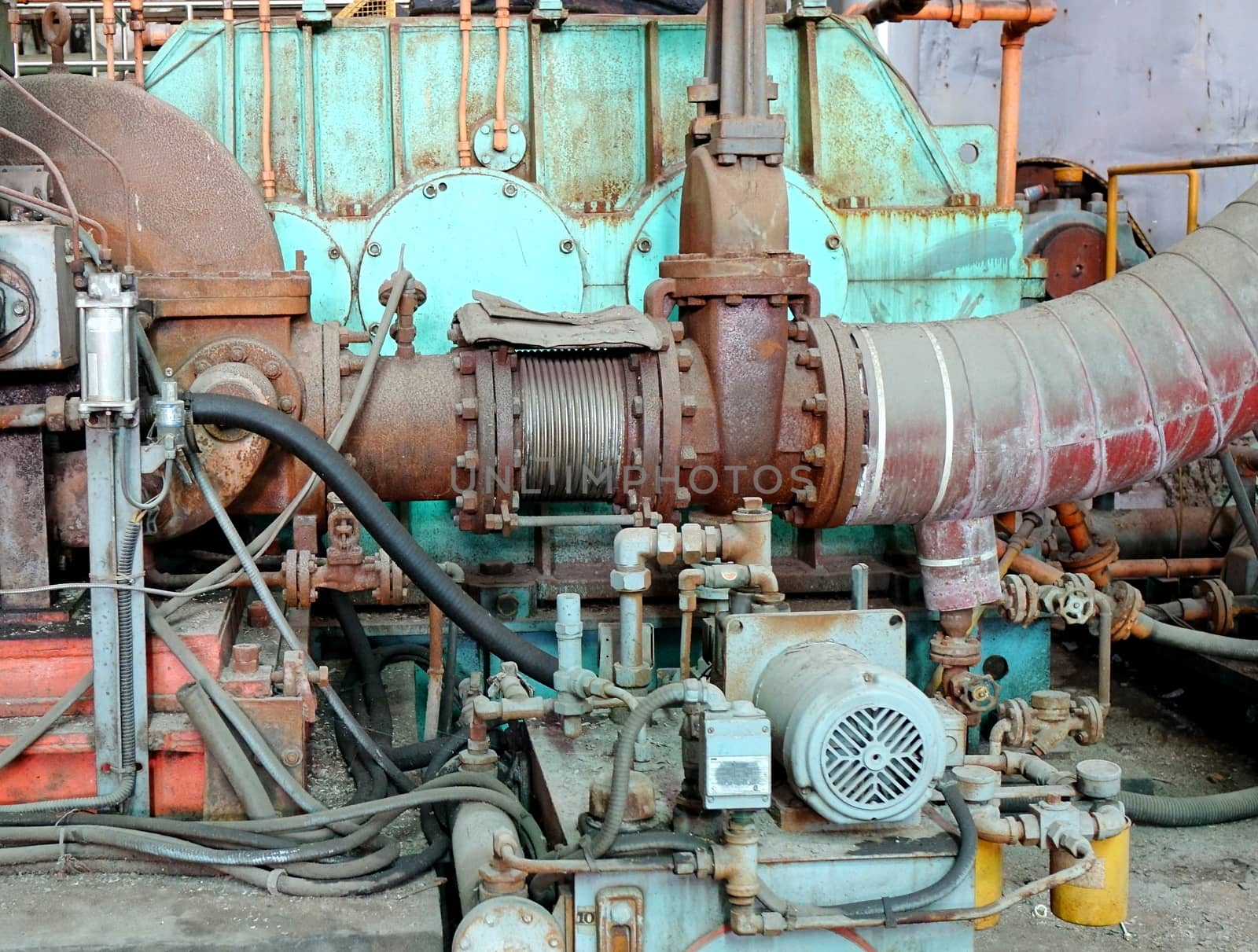 Obsolete vintage industrial equipment no longer in use
