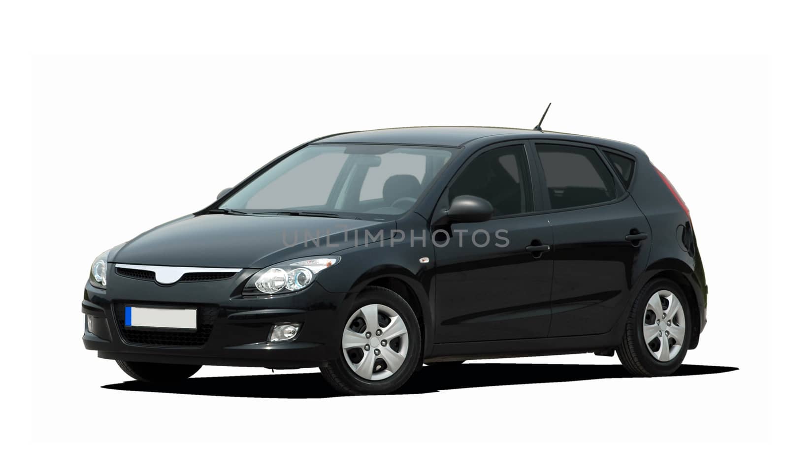 black car on a white background