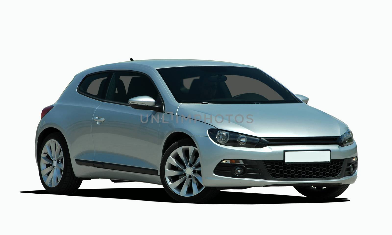 sport coupe on white background