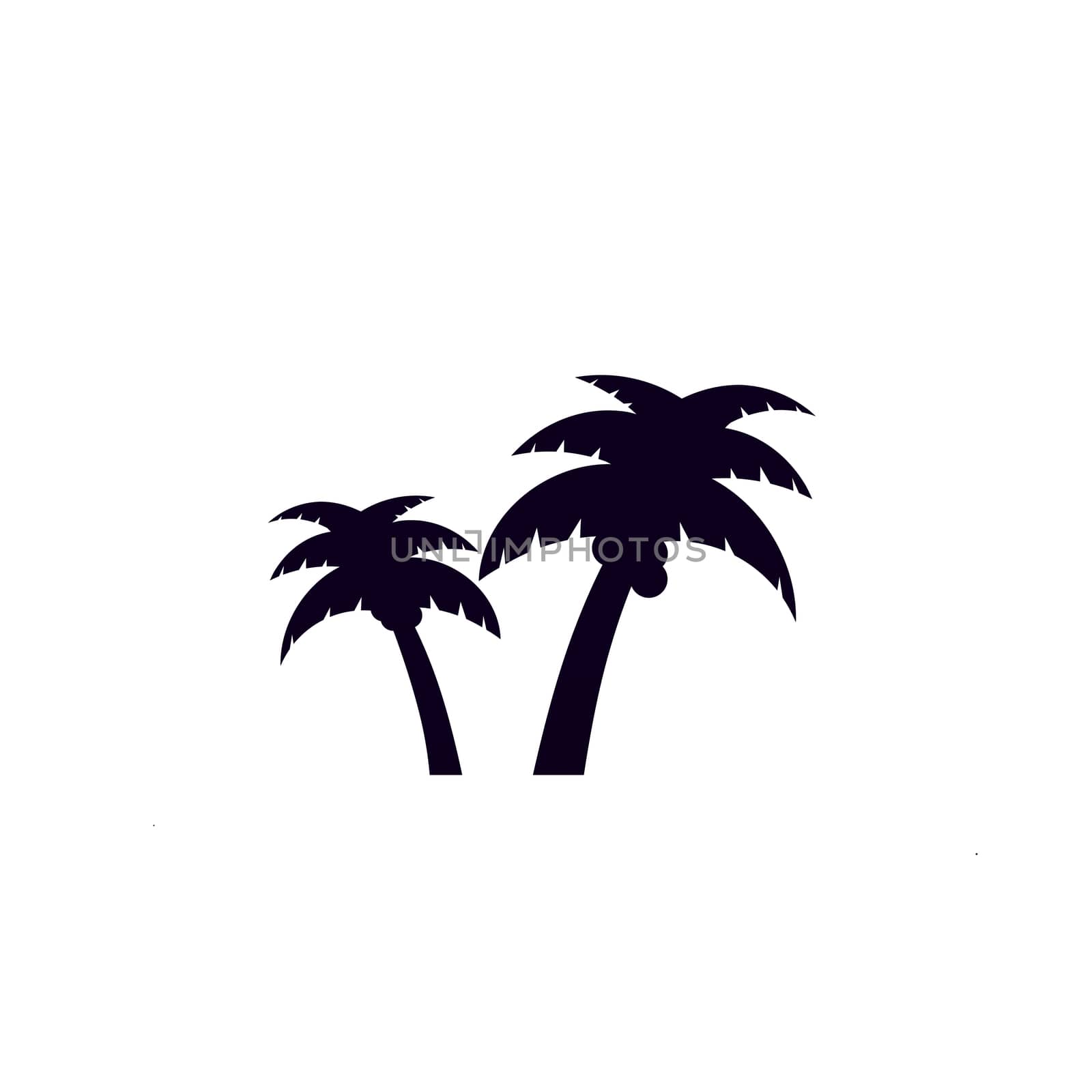 Palm tree icon on white background. Fruit for health, by praditlohhana