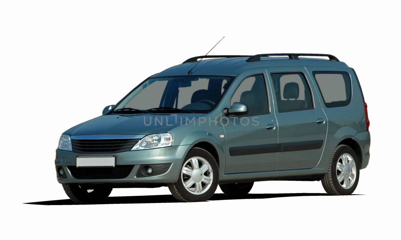 large station wagon isolated on white