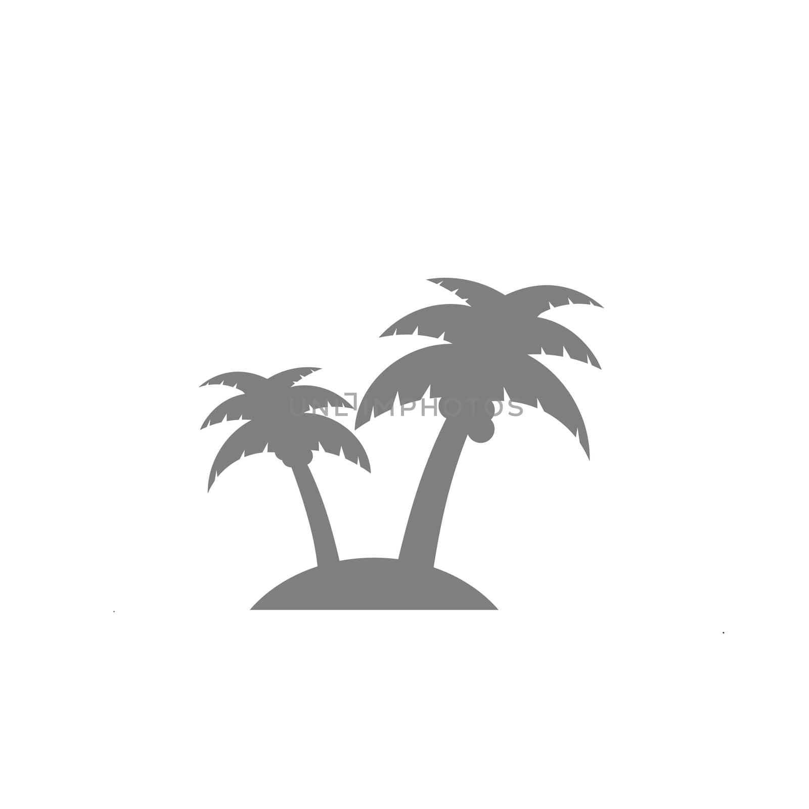 Palm tree icon on white background.
Fruit for health,