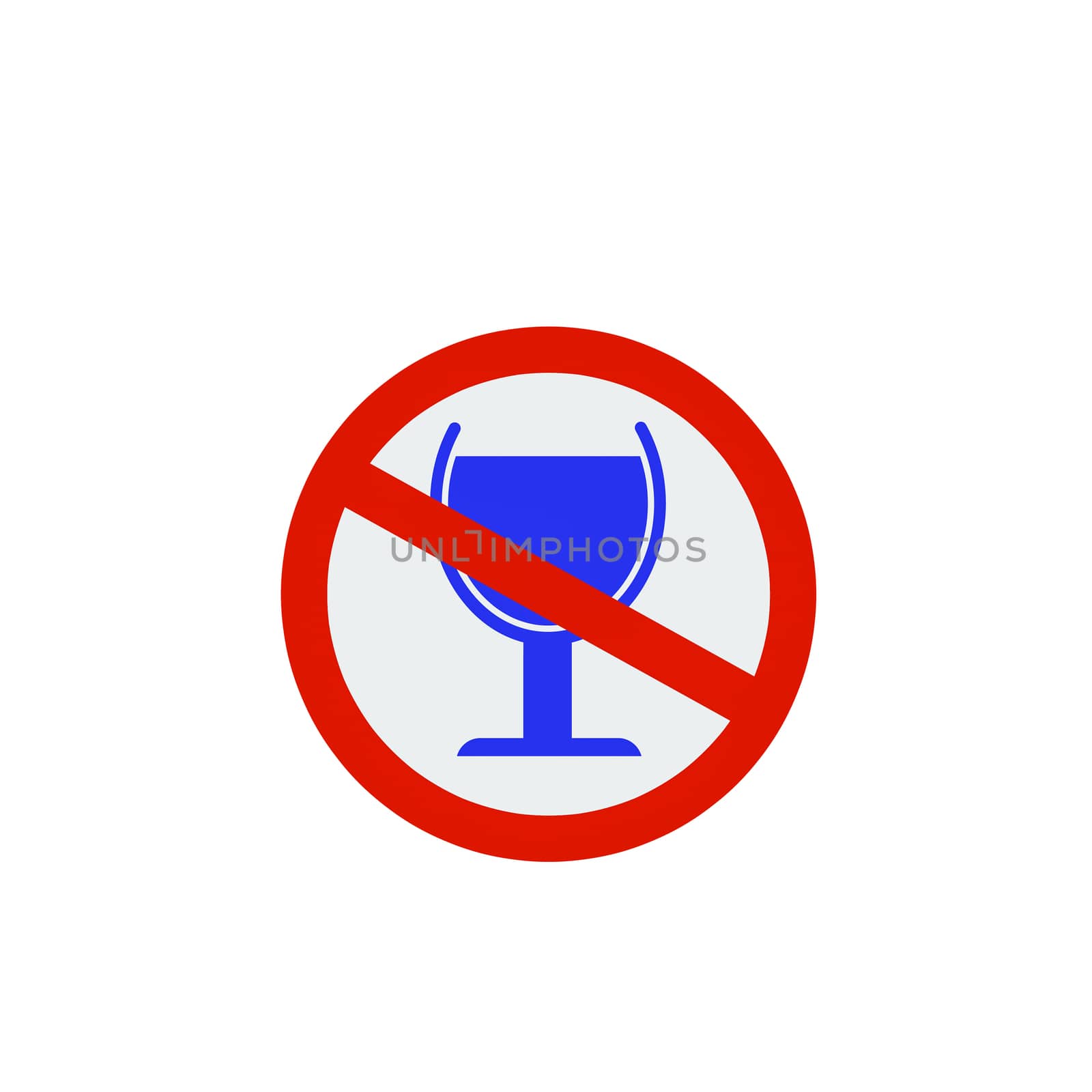 No alcohol drinks icon on white background.Prohibits, Drunk not to drive. by praditlohhana
