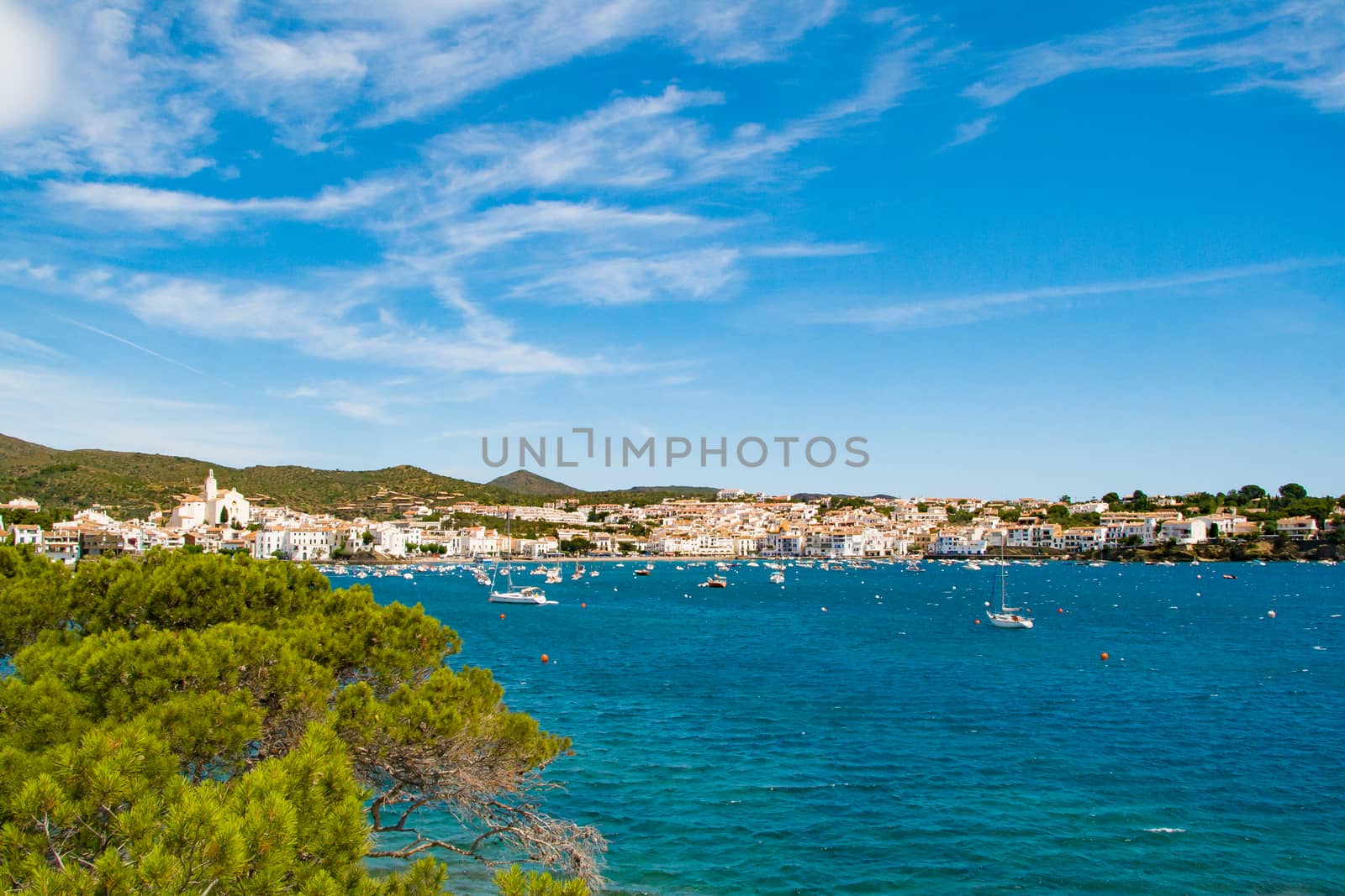 Sea landscape with Cadaques, the Dali's source of inspiration in the mediterranean sea. by tanaonte