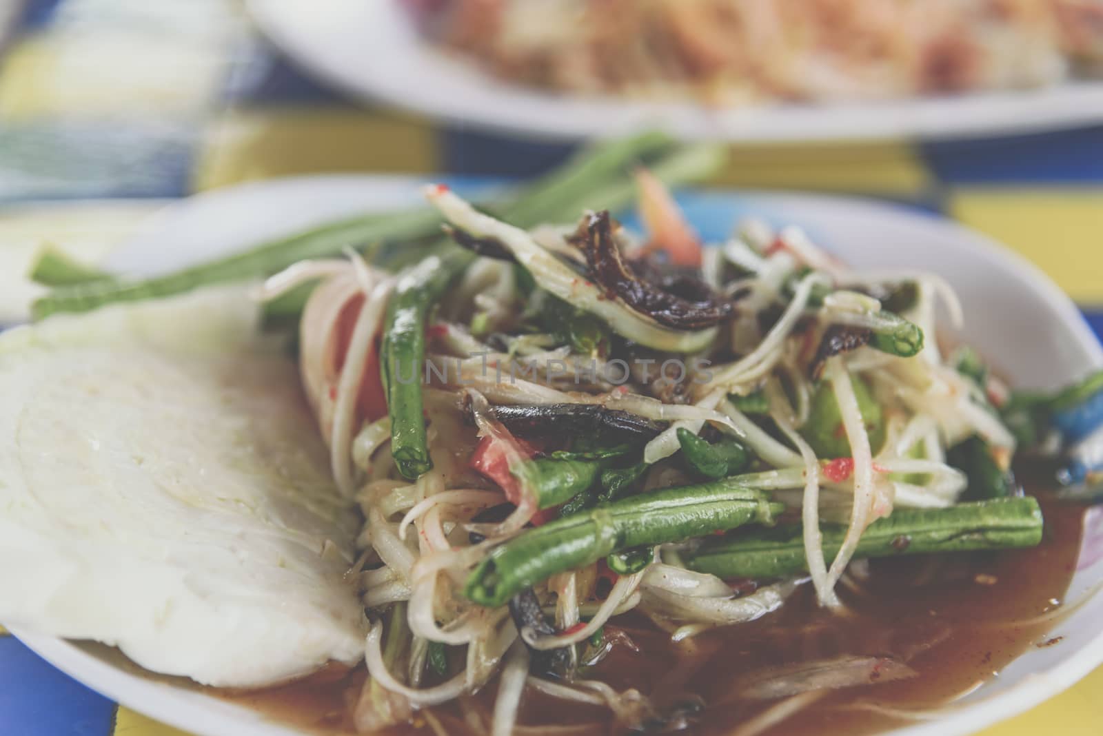 Papaya salad or Papaya Pok Pok (Som tum) by PongMoji