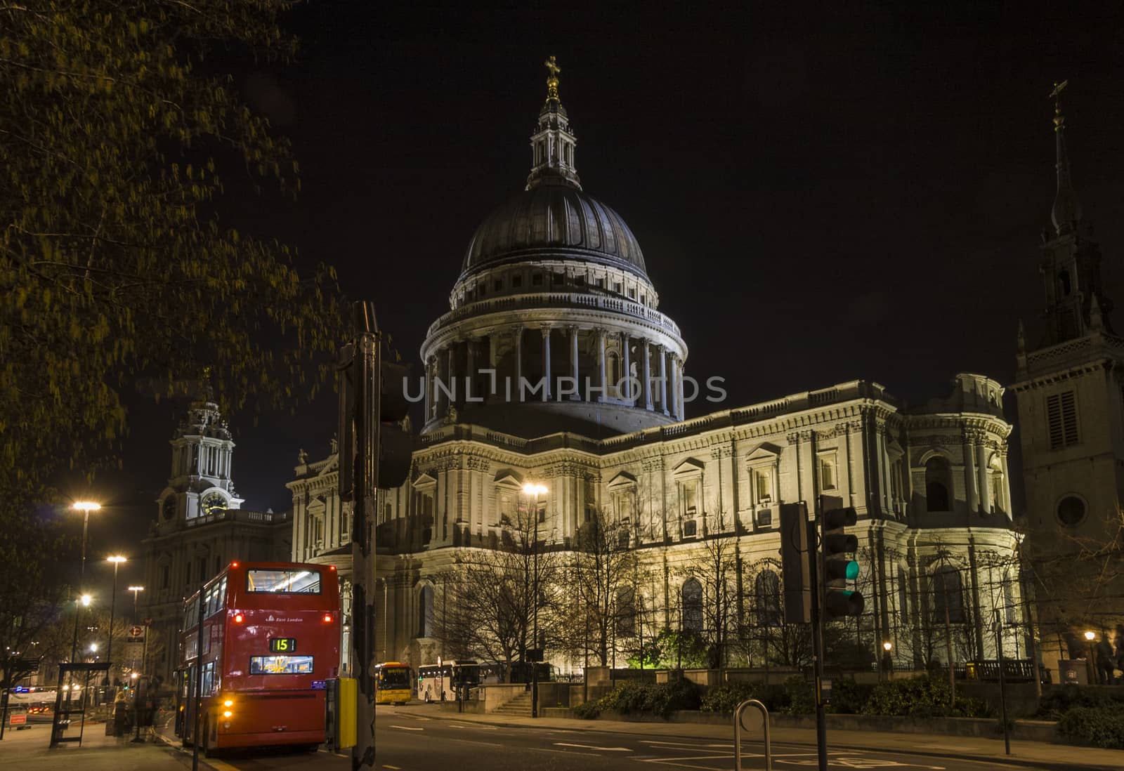 St Pauls Cathedral at night in London by tanaonte