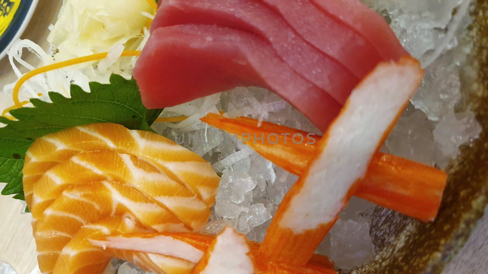 Japanese food sashimi salmon by PongMoji