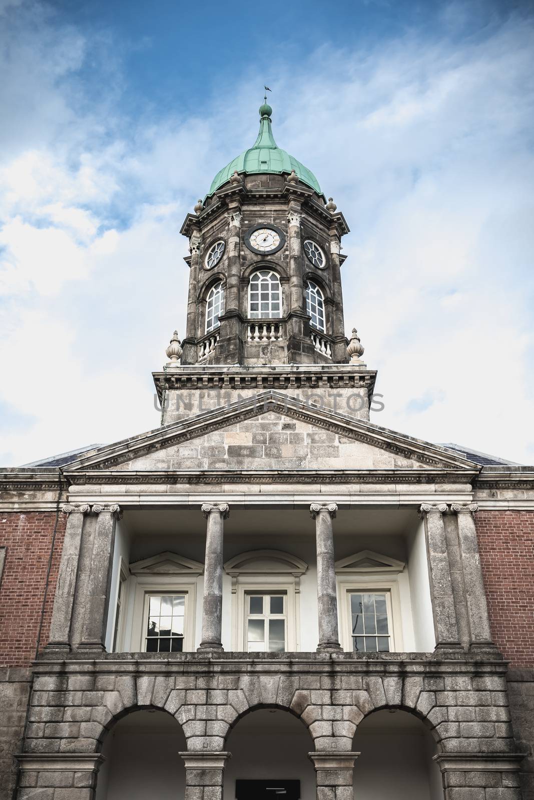 Architectural detail of Dublin Castle, Ireland on winter by AtlanticEUROSTOXX