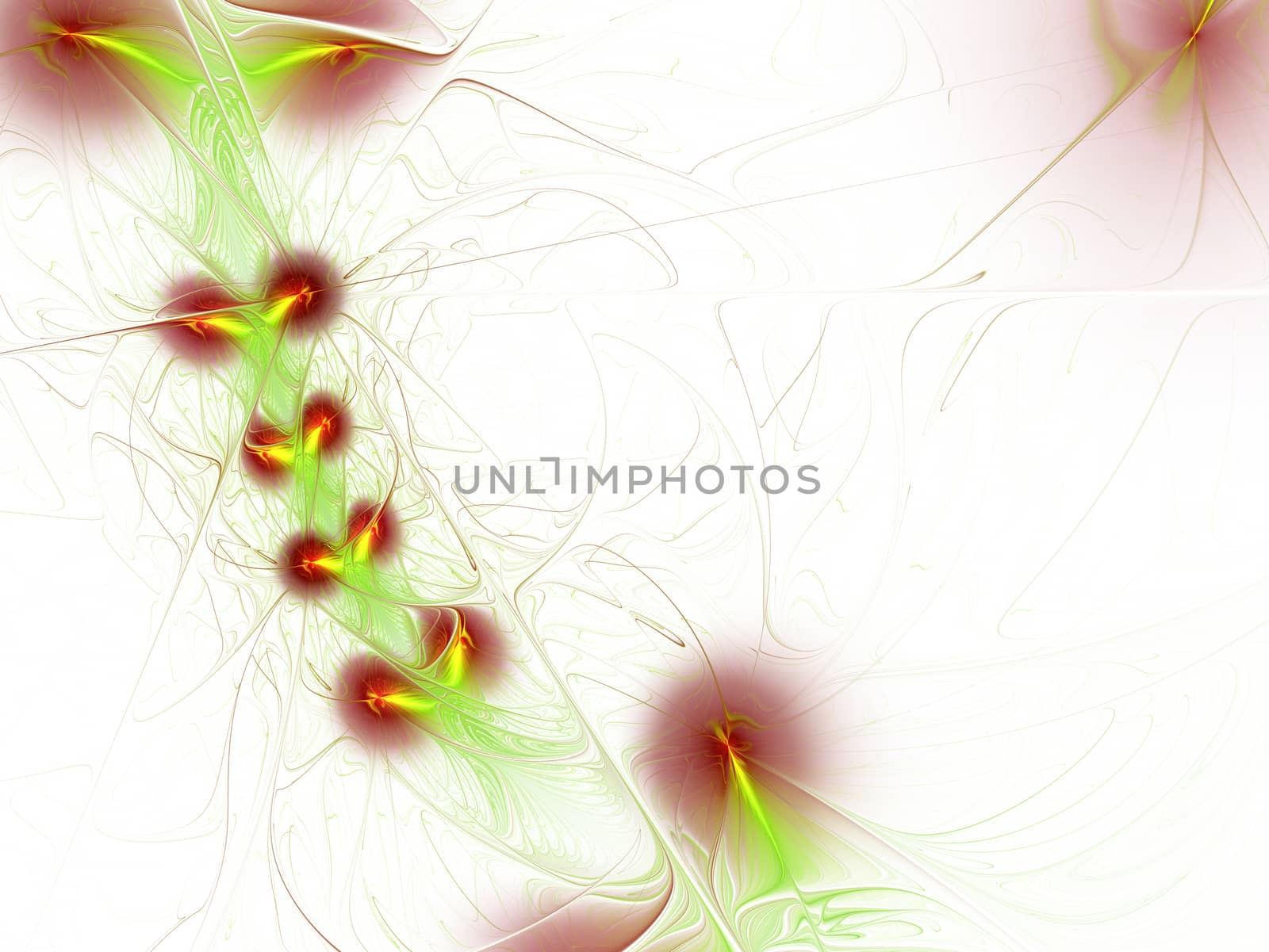 Beautiful fractal floral pattern. Computer generated graphics. Abstract floral fractal background for art projects