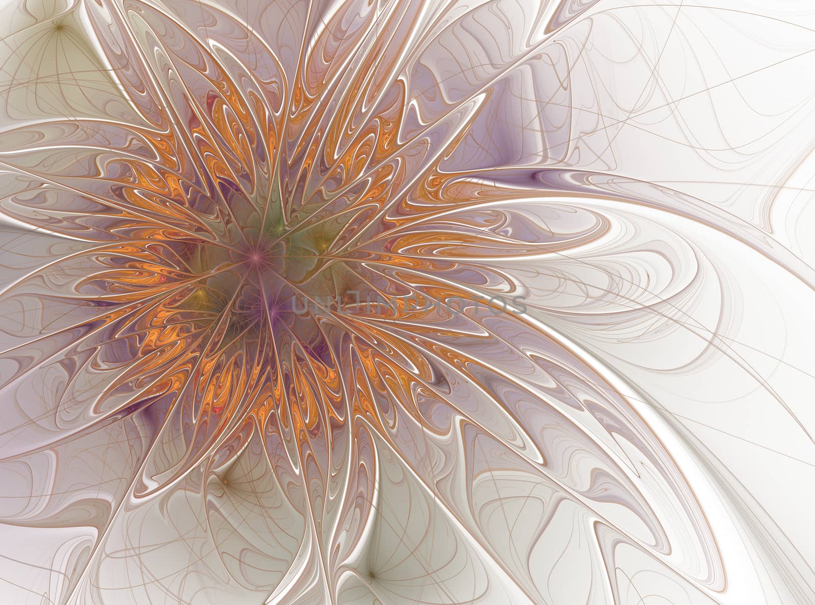 Beautiful fractal floral art. Computer generated graphics. Abstract floral fractal background for art projects