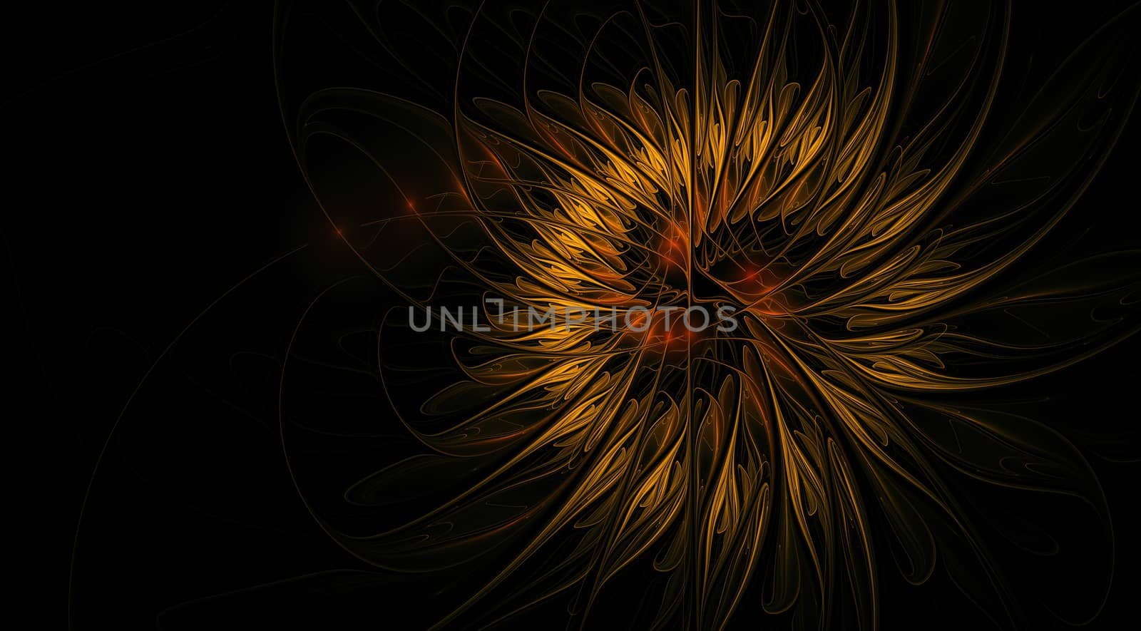 Beautiful fractal flower. Computer generated graphics. Abstract floral fractal background for art projects