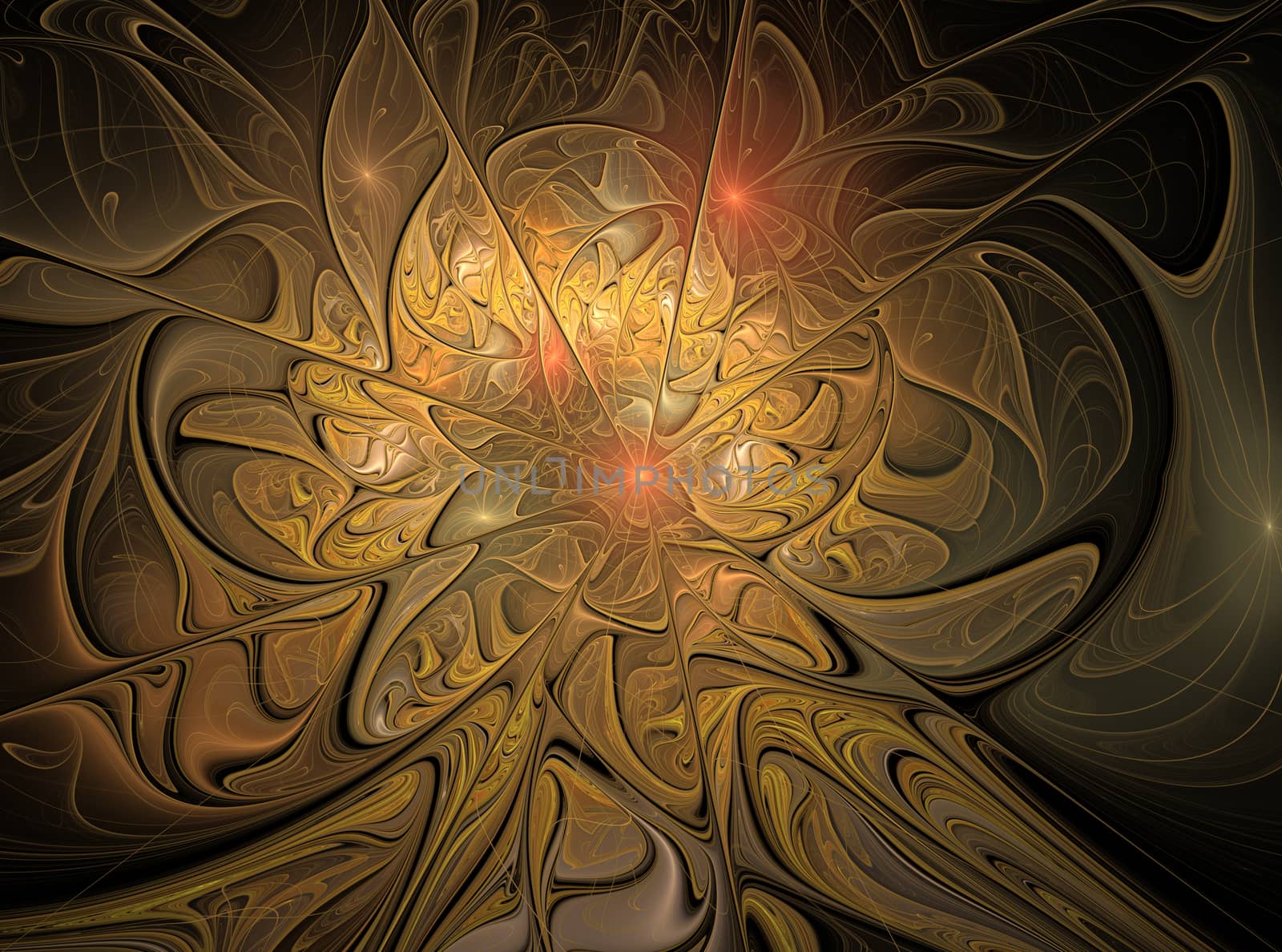 Beautiful fractal floral art. Computer generated graphics. Abstract floral fractal background for art projects