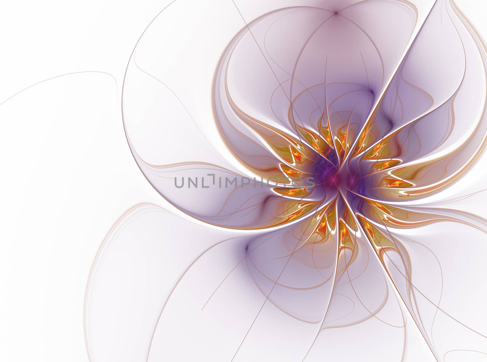 Beautiful fractal flower. Computer generated graphics. Abstract floral fractal background for art projects