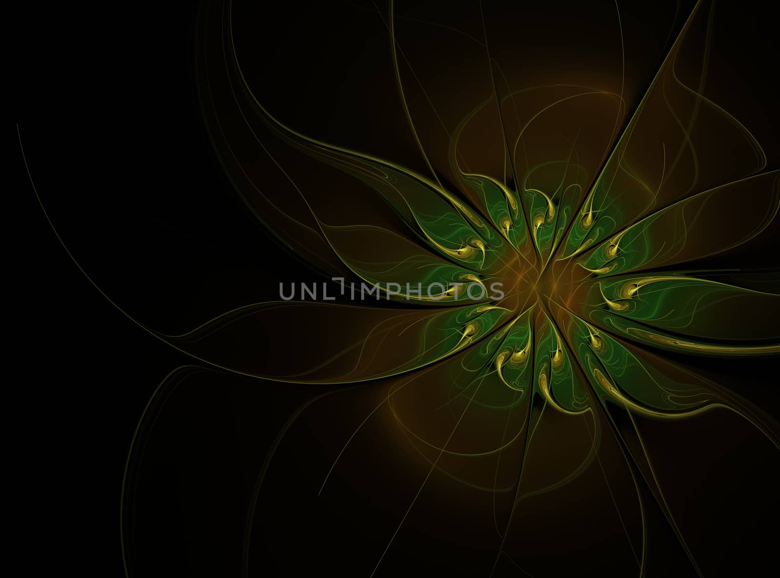 Elegant floral fractal design in soft graded pastel shades. Computer generated graphics. Abstract floral fractal background for art projects