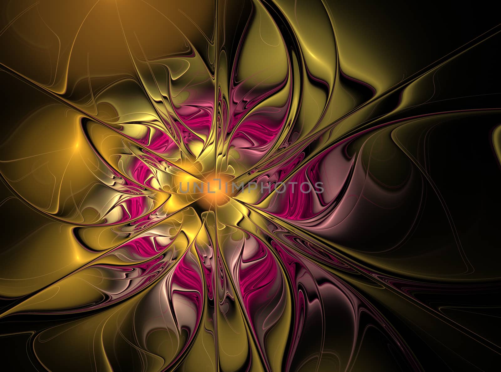 Beautiful fractal floral art. Computer generated graphics. Abstract floral fractal background for art projects