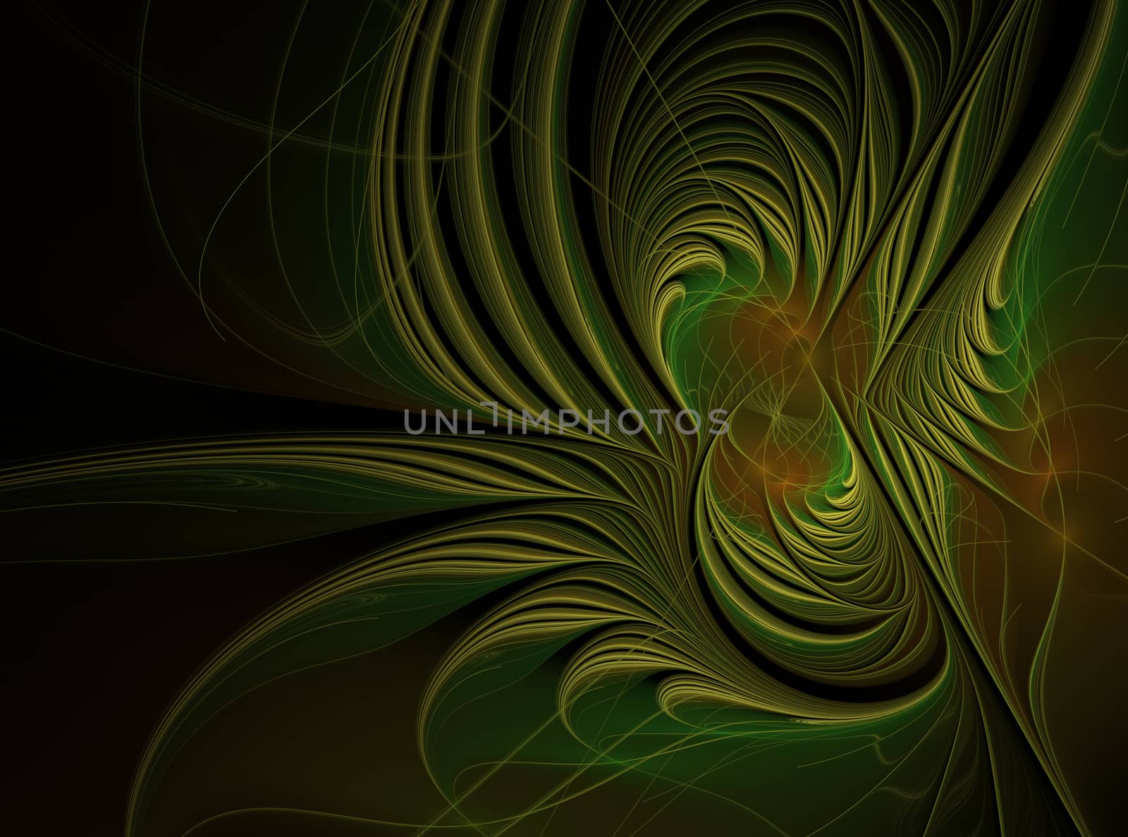 Beautiful fractal floral art. Computer generated graphics. Abstract floral fractal background for art projects