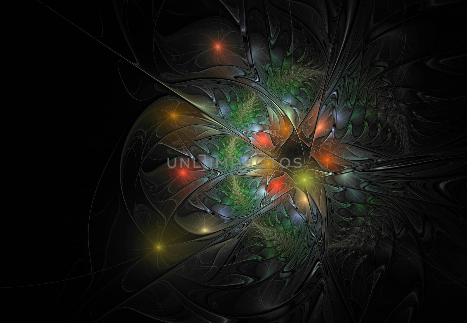Delicate Flower Dream in soft colors an abstract floral composition based on a flame fractal. Computer generated graphics. Abstract floral fractal background for art projects