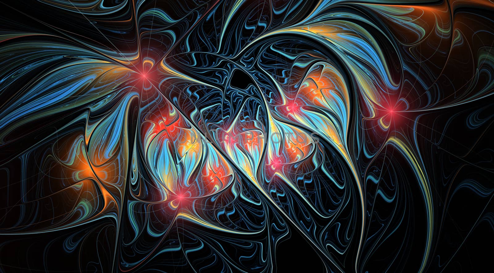 Delicate Flower Dream in soft colors an abstract floral composition based on a flame fractal. Computer generated graphics. Abstract floral fractal background for art projects