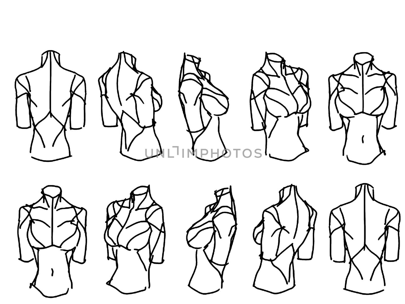 Tutorial of drawing female body. Drawing the human body, step by step lessons. by DePo