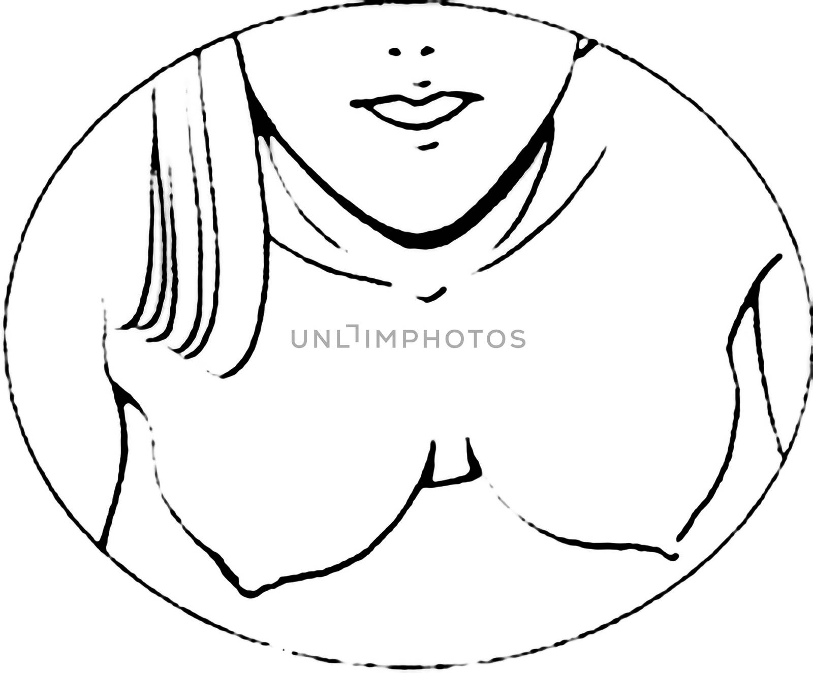 Tutorial of drawing a female body. Drawing the human body, step by step lessons. Female breast drawing tutorial. Drawing a woman's body with an emphasis on breasts.