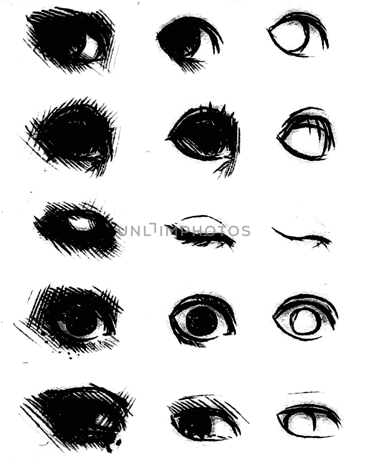 Tutorial of drawing human eye. Eye in anime style. female eyelashes. by DePo