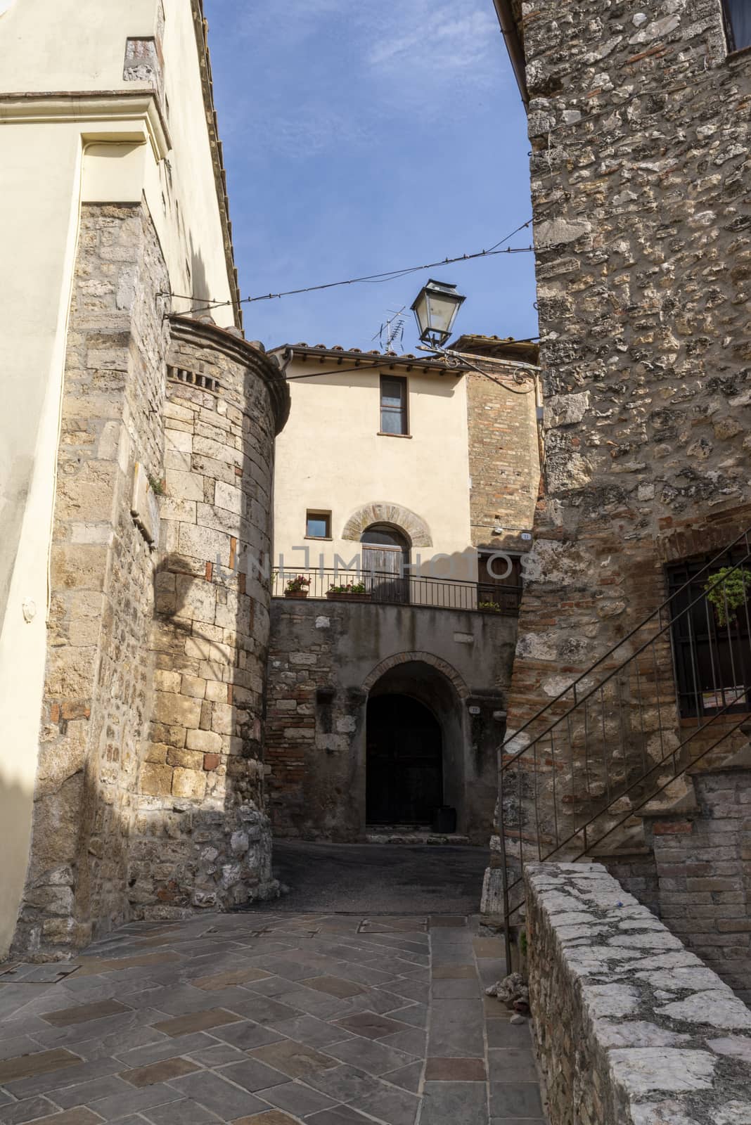 san gemini,italy june 13 2020 :architecture of the town of San Gemini in medieval times