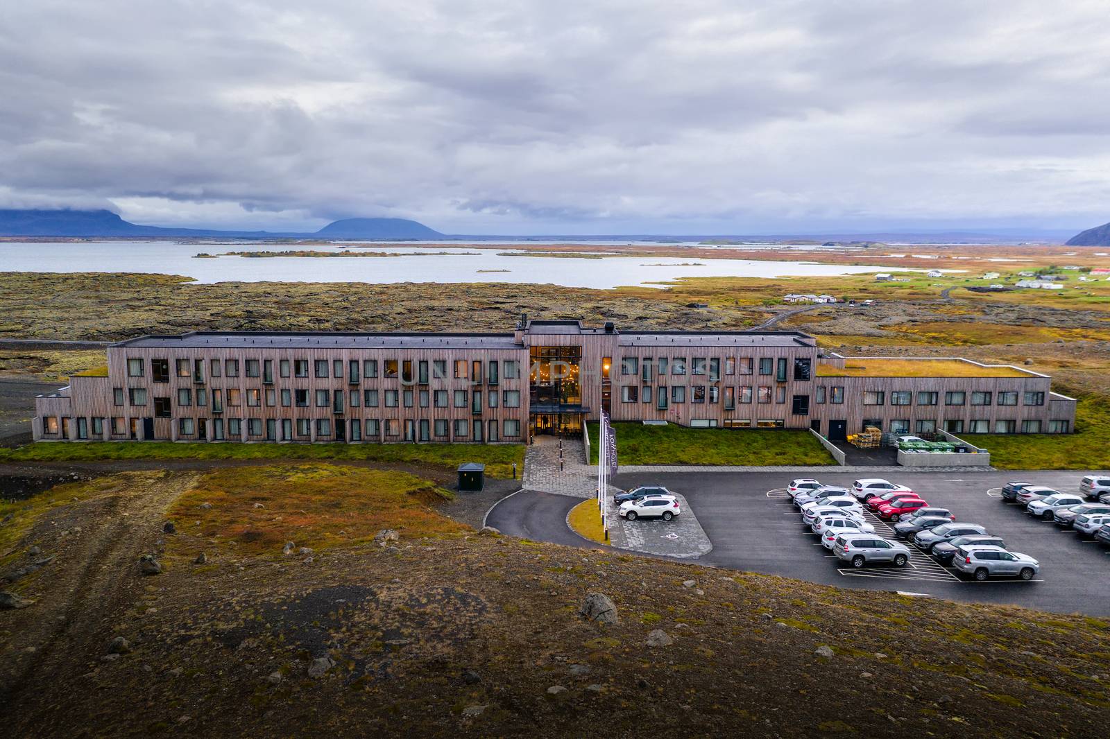 Fosshotel Myvatn located on the Ring Road near a beautiful lake in Iceland by nickfox