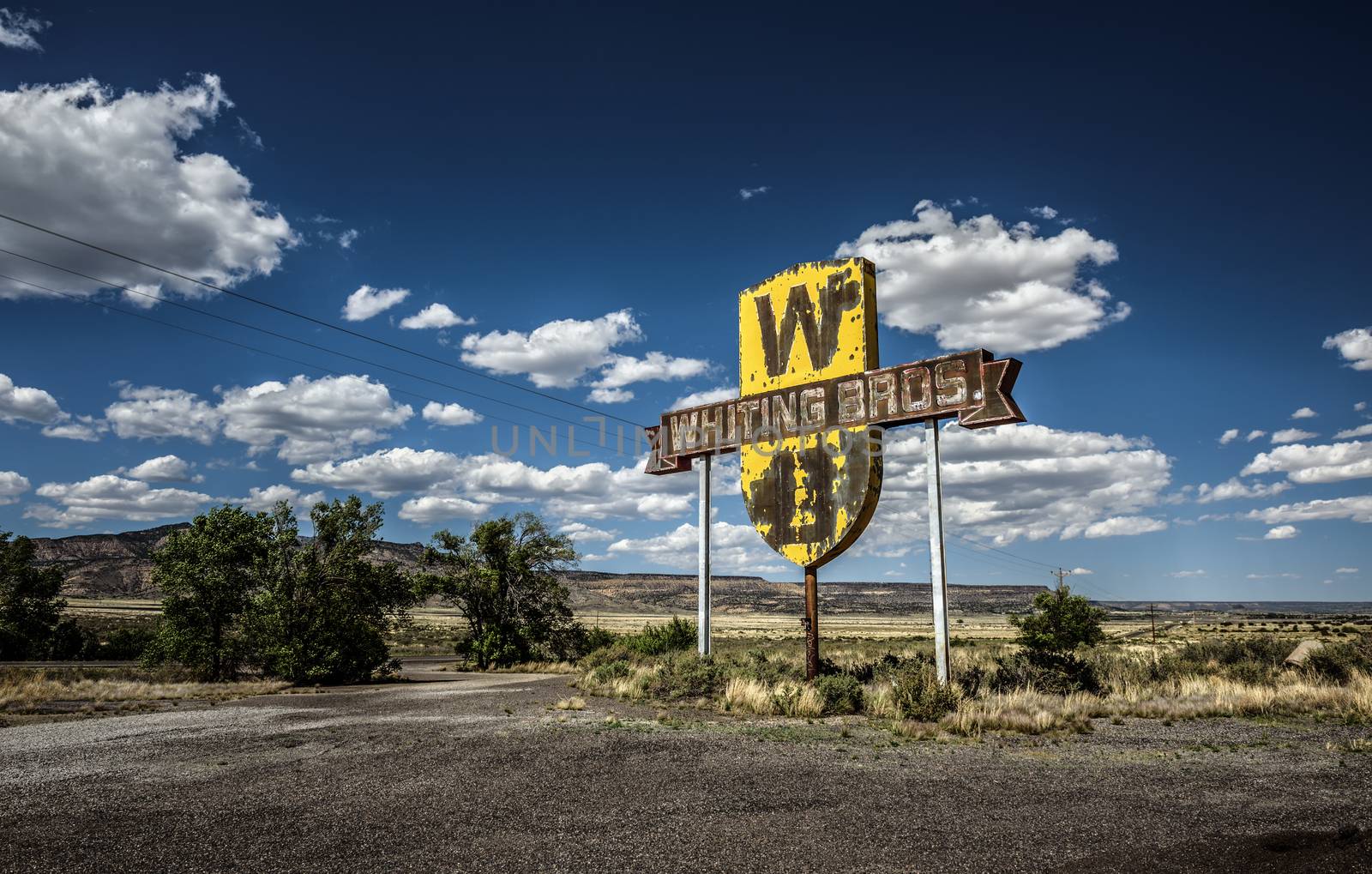 Vintage Whiting Bros. sign in New Mexico by nickfox