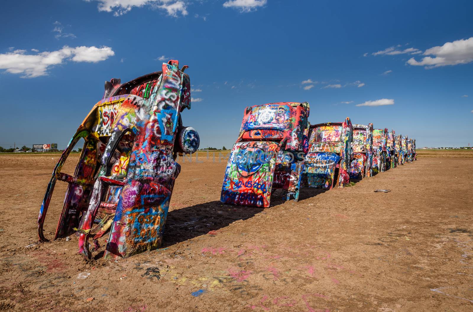 Cadillac Ranch on Route 66 in Texas by nickfox