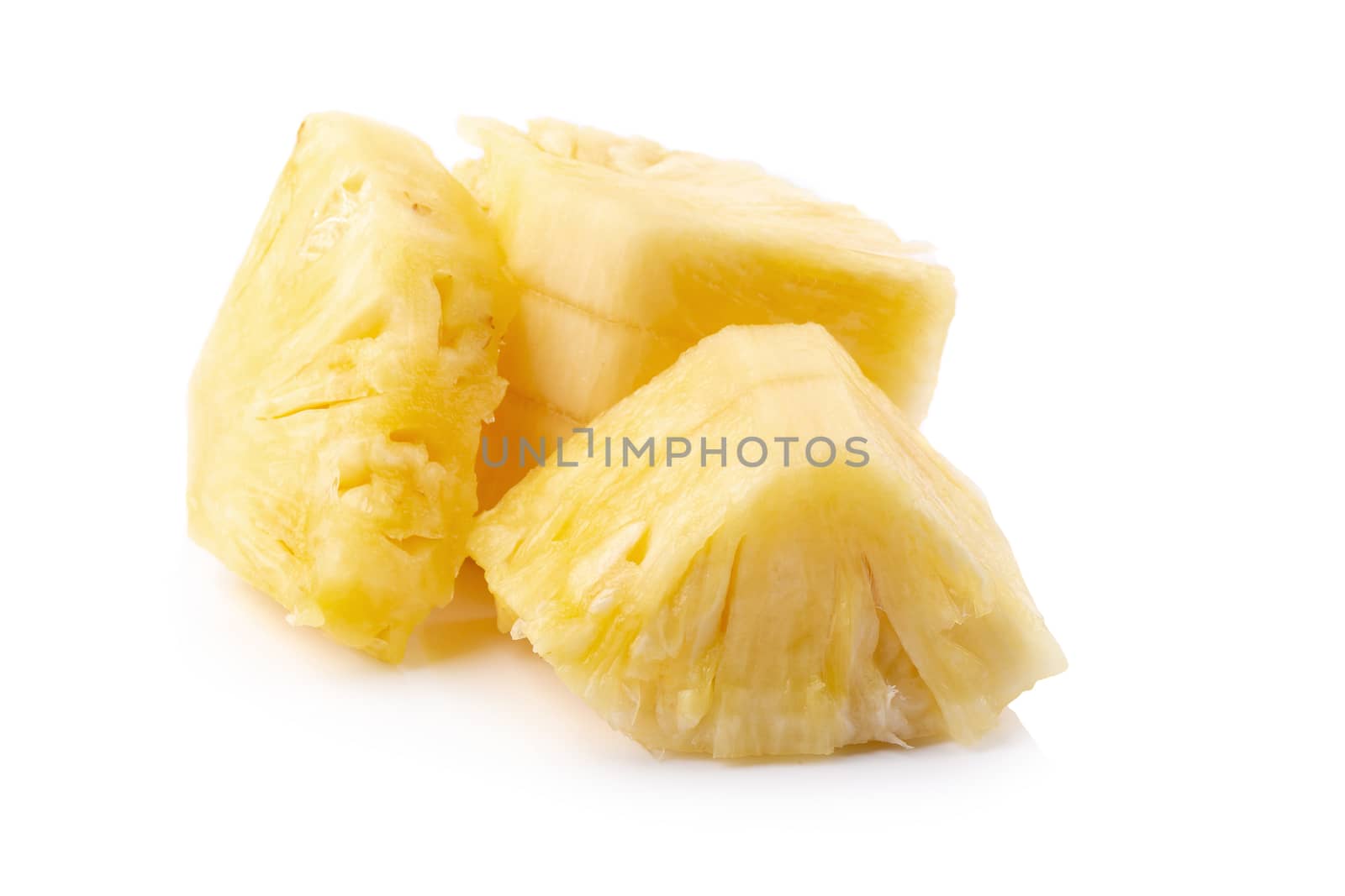 Pineapple Sliced isolated on a white background.