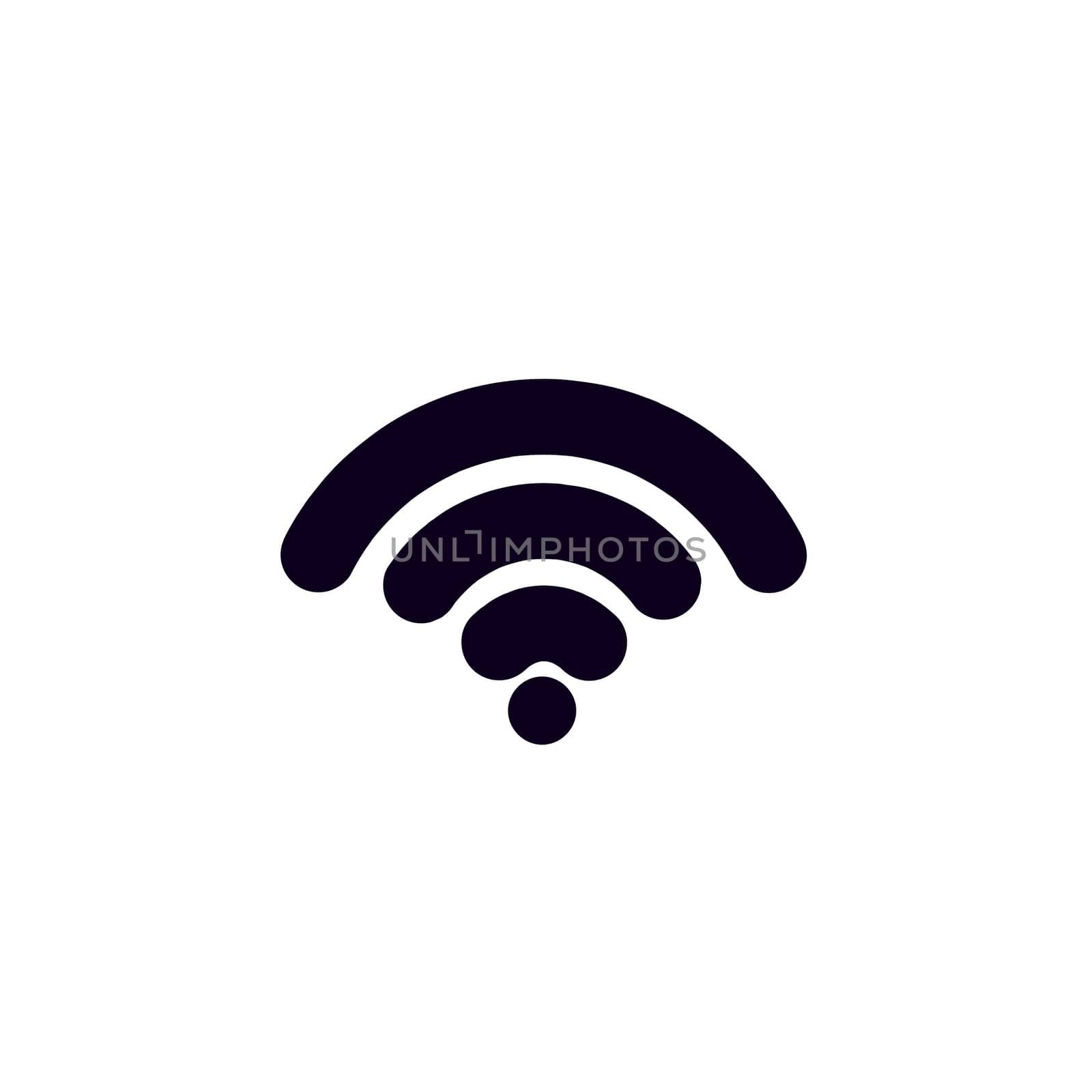 Wi Fi icon on white
background.Social connections,