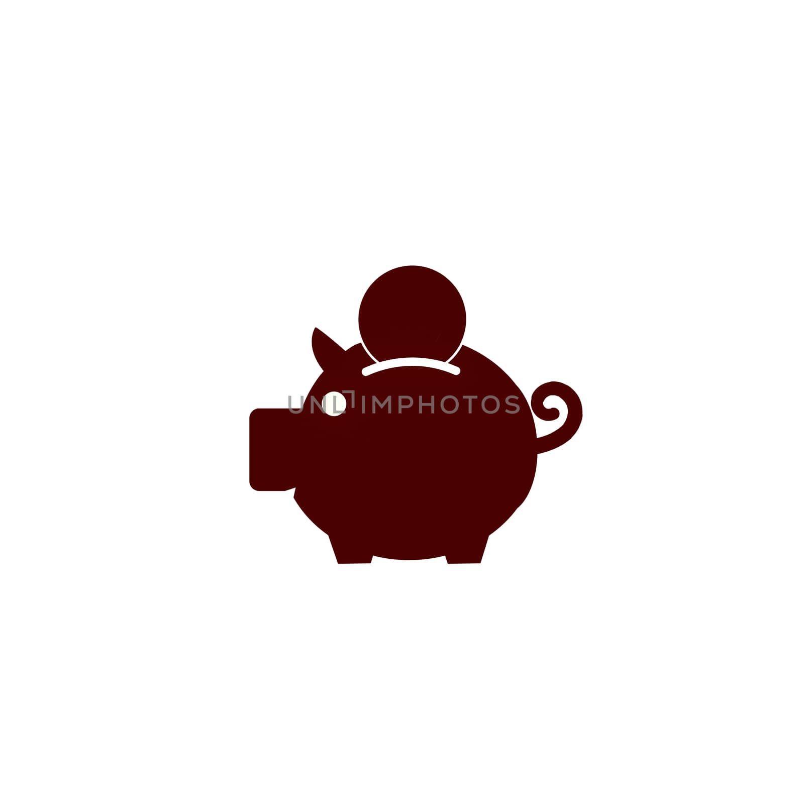 Piggy bank icon on white background.Save money, by praditlohhana