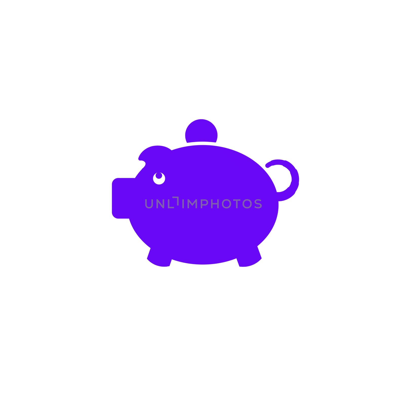 Piggy bank icon on white background.Save money,