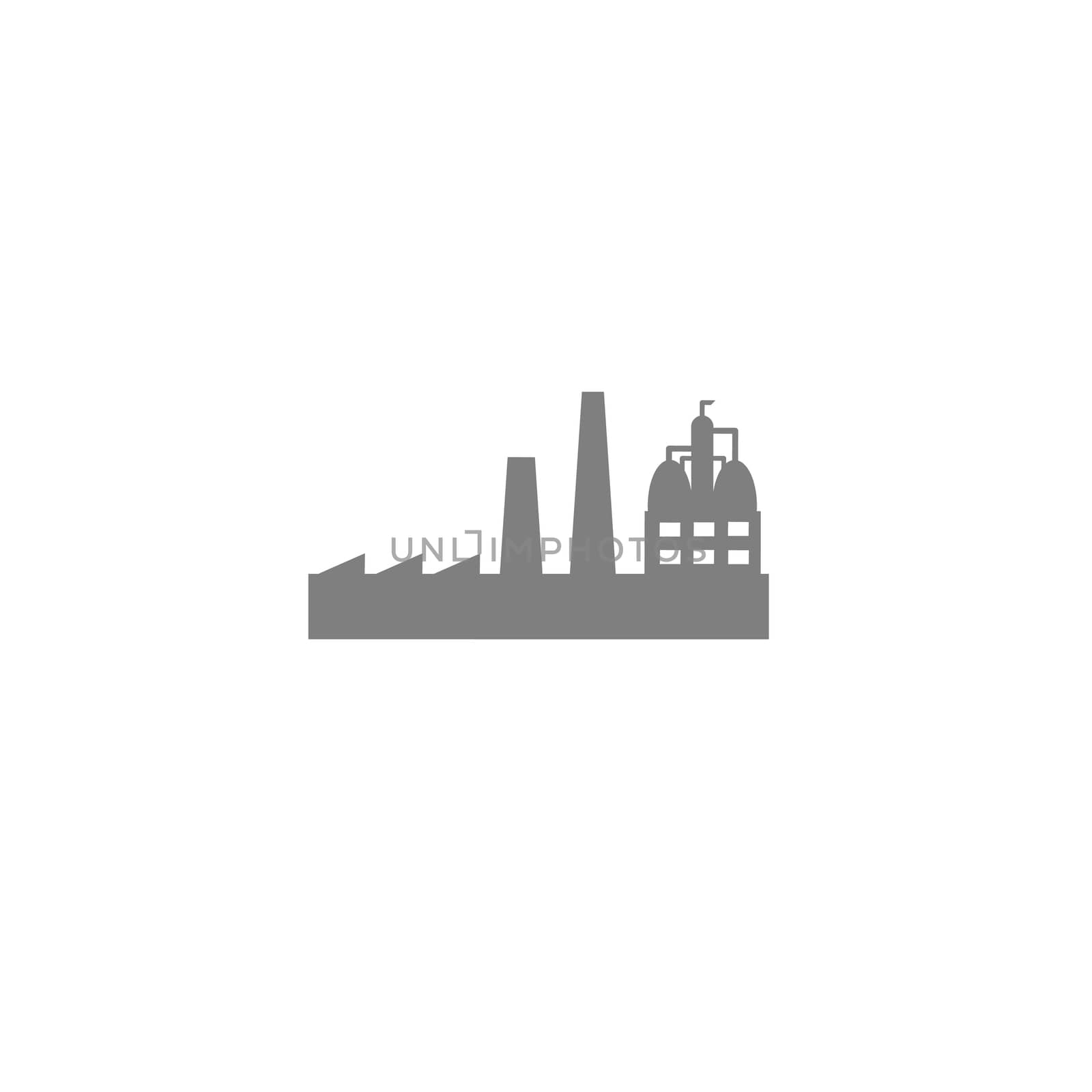 Industrial icon on white background.Modern production technology. by praditlohhana