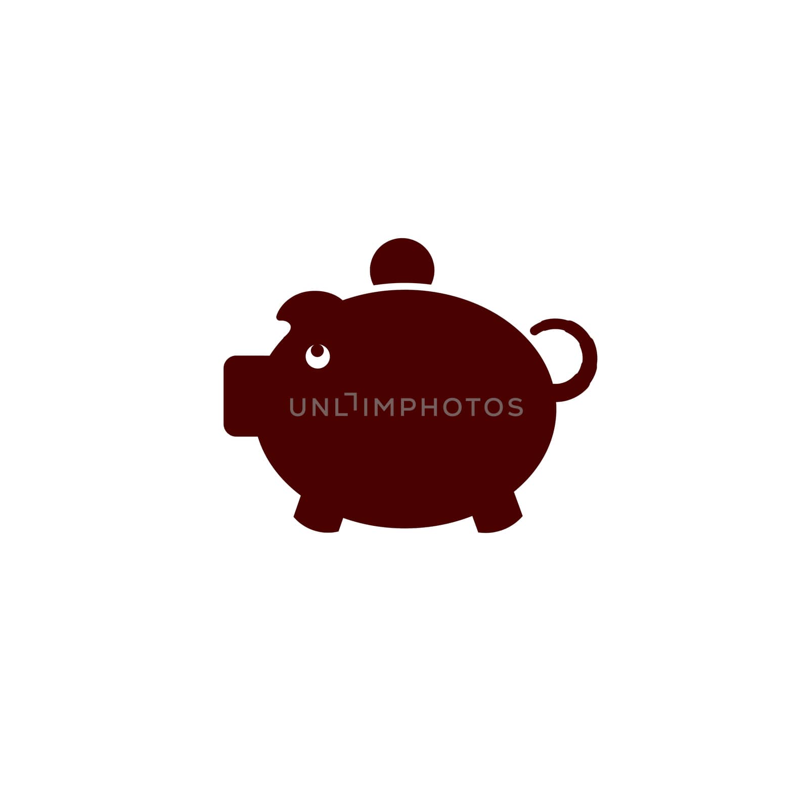 Piggy bank icon on white background.Save money, by praditlohhana