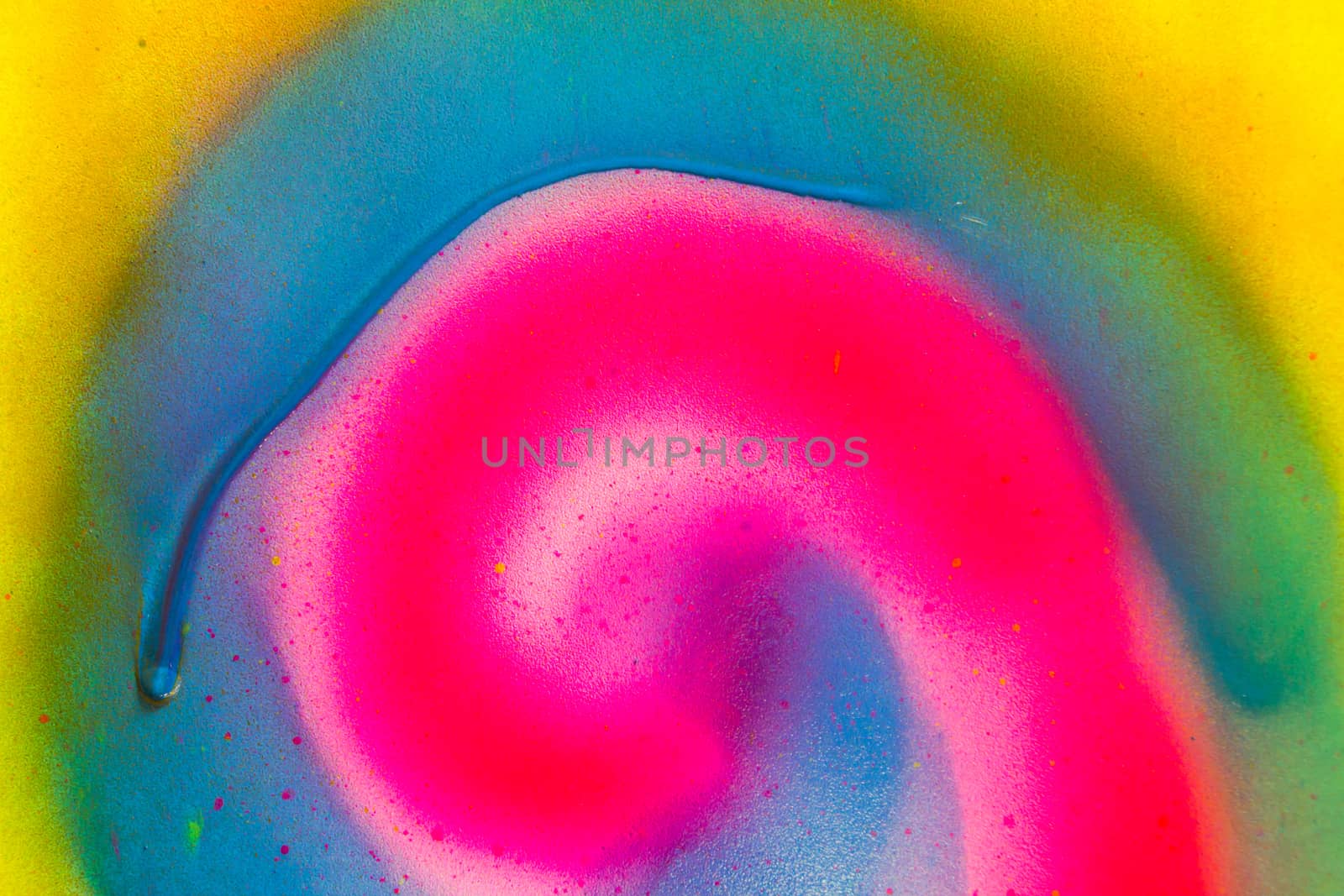 Abstract colorful fluorescent blue, yellow, pink color by Hengpattanapong
