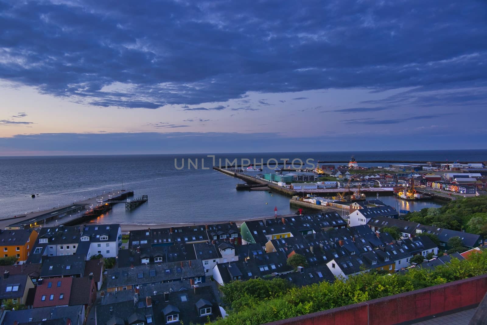 The Harbour of Heligoland in the morning - blue hour