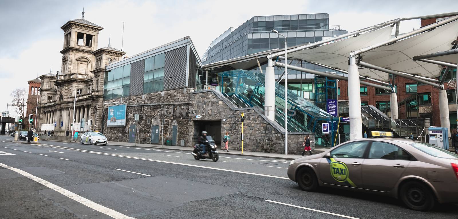 Street atmosphere and architecture before the DART Connolly trai by AtlanticEUROSTOXX