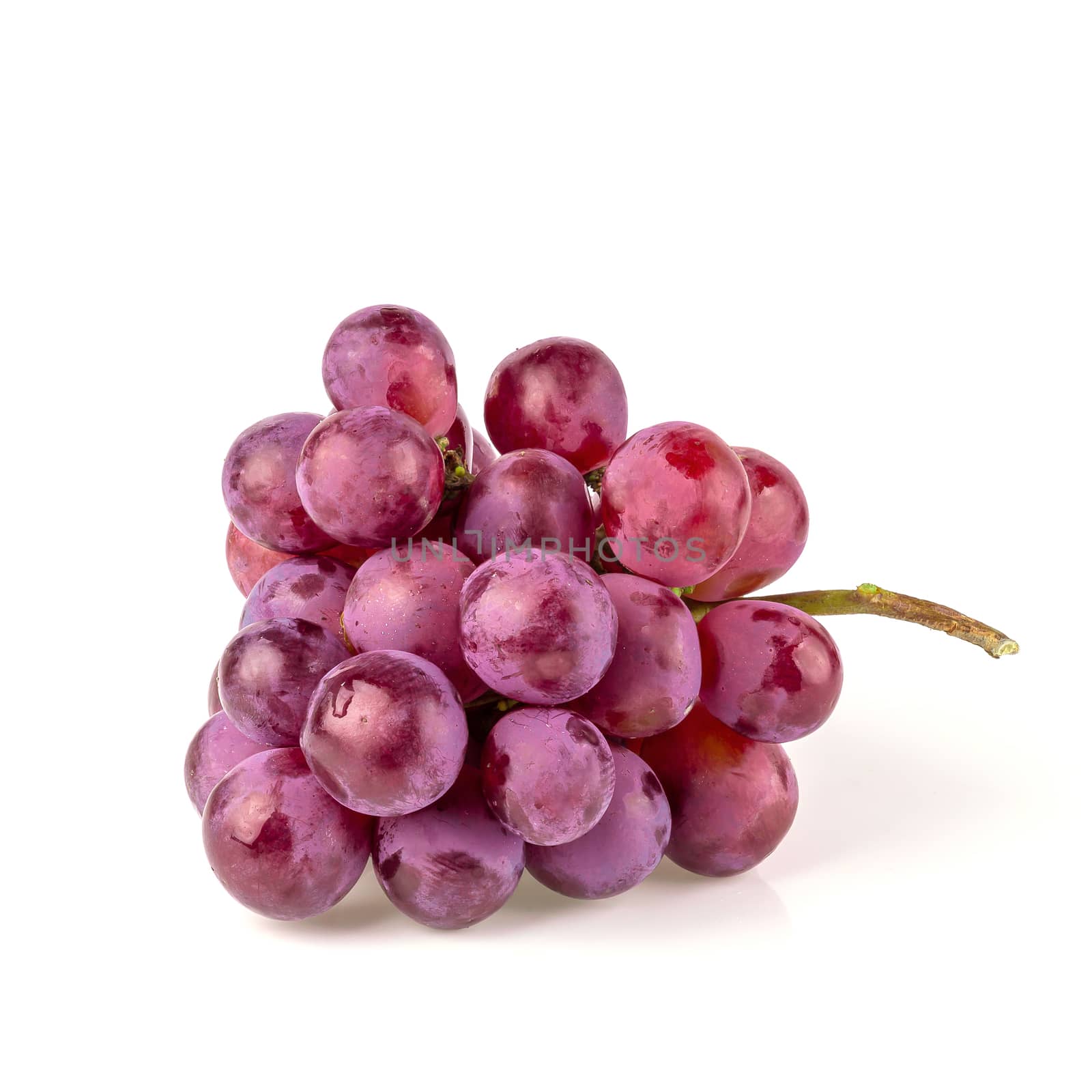 Red Grapes isolated on a white background by kaiskynet