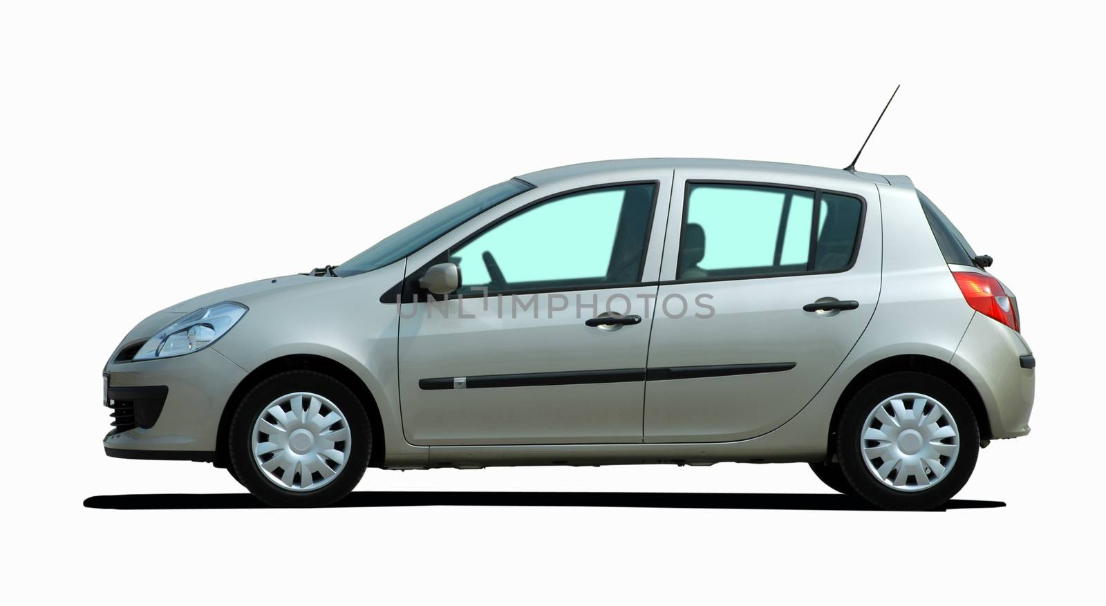 small car on white background