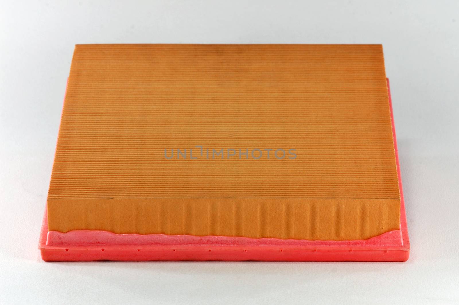 Car air filter isolated on white background
