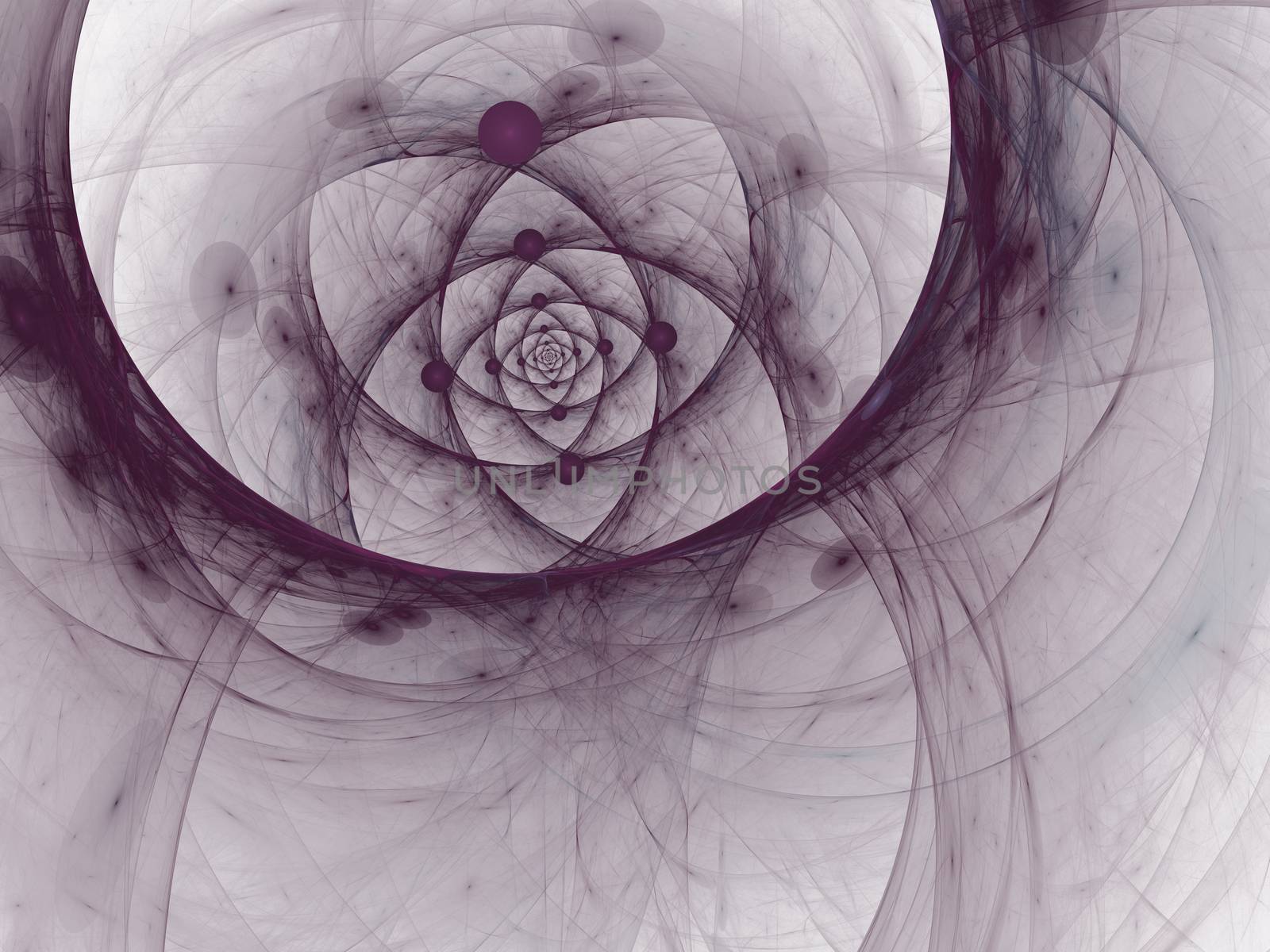 Perfect abstract digital blue background. Vortextunnel, 3d illustration. Composition of bubbles and circles and fractal elements with metaphorical relationship to space, science and modern technology.