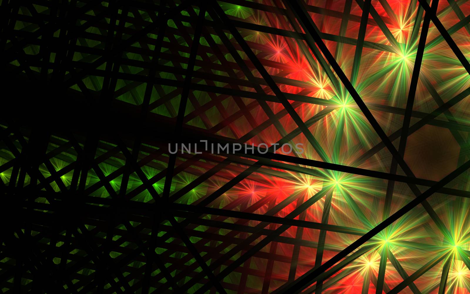 The mosaic composition in golden, red, green tones. Abstract kaleidoscope background. Beautiful kaleidoscope pattern. Multicolor mosaic texture. Unique design